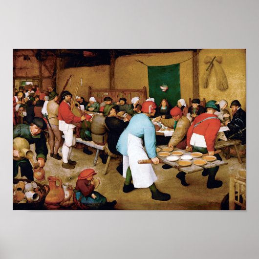 Peasant Wedding, Pieter Bruegel Poster (Voorkant)