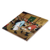 Peasant Wedding, Pieter Bruegel Tegeltje (Zijkant)