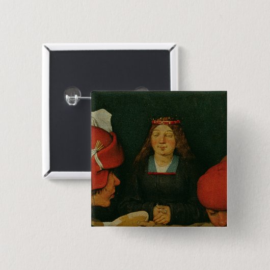 Peasant Wedding Vierkante Button 5,1 Cm (Voorkant /achterkant)