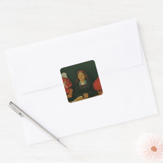 Peasant Wedding Vierkante Sticker (Envelop)