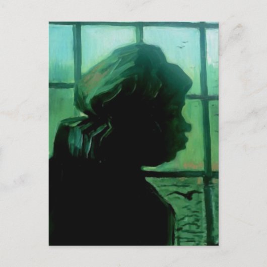 Peasant Woman against Window,Van Gogh Fine Art Briefkaart (Voorkant)