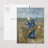 Peasant Woman Binding Sheaves door Vincent Van Gog Briefkaart (Voorkant / Achterkant)