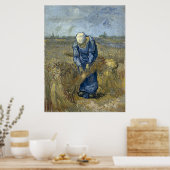Peasant Woman Binding Sheaves door Vincent Van Gog Poster (Keuken)