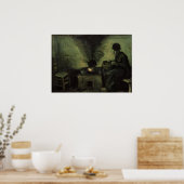 Peasant Woman door Fireplace door Vincent van Gogh Poster (Keuken)