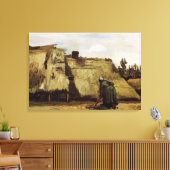 Peasant Woman graaft voor haar kool Canvas Afdruk (Insitu (Woonkamer))