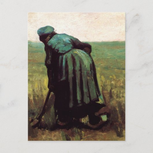 Peasant Woman graven door Vincent van Gogh Briefkaart (Voorkant)