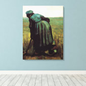 Peasant Woman graven door Vincent van Gogh Canvas Afdruk (Insitu (Houten vloer))