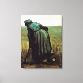 Peasant Woman graven door Vincent van Gogh Canvas Afdruk (Voorkant)