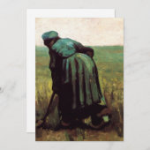 Peasant Woman graven door Vincent van Gogh Kaart (Voorkant / Achterkant)