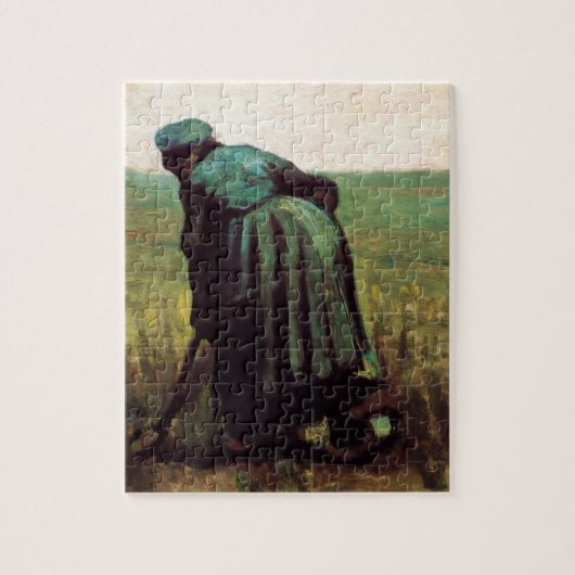 Peasant Woman graven door Vincent van Gogh Legpuzzel (Verticaal)