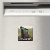 Peasant Woman graven door Vincent van Gogh Magneet (Insitu (Vaatwasser))
