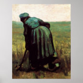 Peasant Woman graven door Vincent van Gogh Poster (Voorkant)