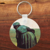 Peasant Woman graven door Vincent van Gogh Sleutelhanger (Voorkant)