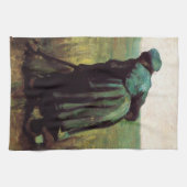 Peasant Woman graven door Vincent van Gogh Theedoek (Horizontaal)