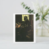 Peasant Woman haalt Meal, Vincent van Gogh Briefkaart (Staand voorkant)