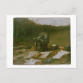 Peasant Woman Laundering, Vincent van Gogh Briefkaart (Voorkant)