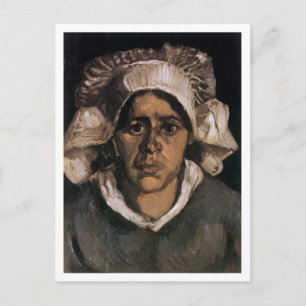 Peasant Woman met White Pet Van Gogh Fine Art Briefkaart