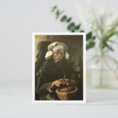 Peasant Woman Peeling Potates Vincent van Gogh Briefkaart (Staand voorkant)