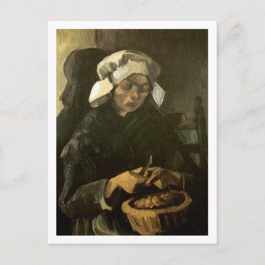 Peasant Woman Peeling Potates Vincent van Gogh Briefkaart (Voorkant)