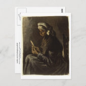 Peasant Woman Peeling potato Van Gogh Fine Art Briefkaart (Voorkant / Achterkant)