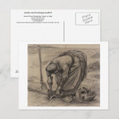 Peasant Woman Planting Beets, Vincent van Gogh Briefkaart (Voorkant / Achterkant)