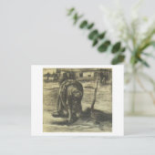 Peasant Woman Planting Potates, Vincent van Gogh Briefkaart (Staand voorkant)