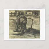 Peasant Woman Planting Potates, Vincent van Gogh Briefkaart (Voorkant)
