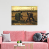 Peasant Woman Planting Potato door Vincent van Gog Canvas Afdruk (Insitu (Woonkamer))