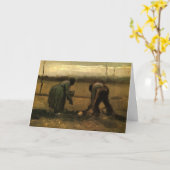 Peasant Woman Planting Potato door Vincent van Gog Kaart (Gele Bloem)