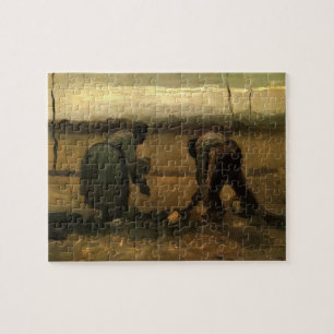 Peasant Woman Planting Potato door Vincent van Gog Legpuzzel