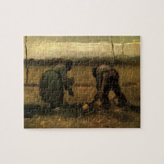 Peasant Woman Planting Potato door Vincent van Gog Legpuzzel (Horizontaal)