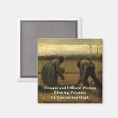 Peasant Woman Planting Potato door Vincent van Gog Magneet (Voorkant / Achterkant)