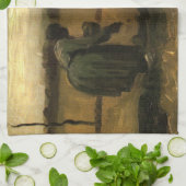 Peasant Woman Planting Potato door Vincent van Gog Theedoek (Gevouwen)