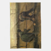 Peasant Woman Planting Potato door Vincent van Gog Theedoek (Verticaal)