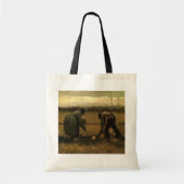 Peasant Woman Planting Potato door Vincent van Gog Tote Bag (Voorkant)