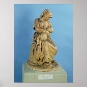 Peasant Woman voedt haar kind Poster