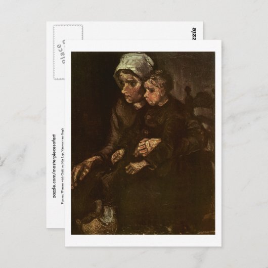 Peasant Woman with Child, Vincent van Gogh Briefkaart (Voorkant / Achterkant)