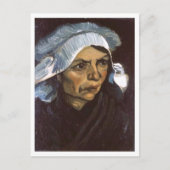 Peasant Woman with White Pet, Vincent van Gogh Briefkaart (Voorkant)