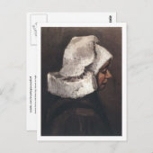 Peasant Woman with White Pet, Vincent van Gogh Briefkaart (Voorkant / Achterkant)
