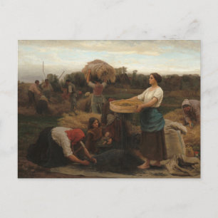 Peasant Women die Rapeseed oogst door Jules Breton Briefkaart