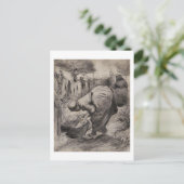 Peasant Women, Washtub & Laundry, Vincent van Gogh Briefkaart (Staand voorkant)