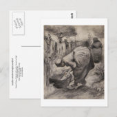 Peasant Women, Washtub & Laundry, Vincent van Gogh Briefkaart (Voorkant / Achterkant)