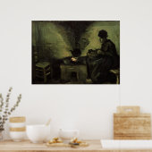 Peasante vrouw door de haard Vincent van Gogh Poster (Keuken)