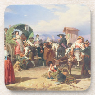 Peasantia van de Campagna, 1860 (olie op doek) Drankjes Onderzetter