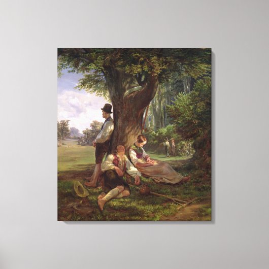 Peasants met een Siesta, 1841 Canvas Afdruk (Voorkant)
