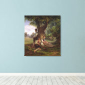 Peasants met een Siesta, 1841 Canvas Afdruk (Insitu (Houten vloer))