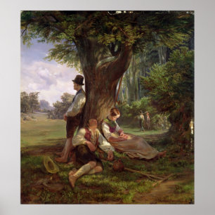 Peasants met een Siesta, 1841 Poster