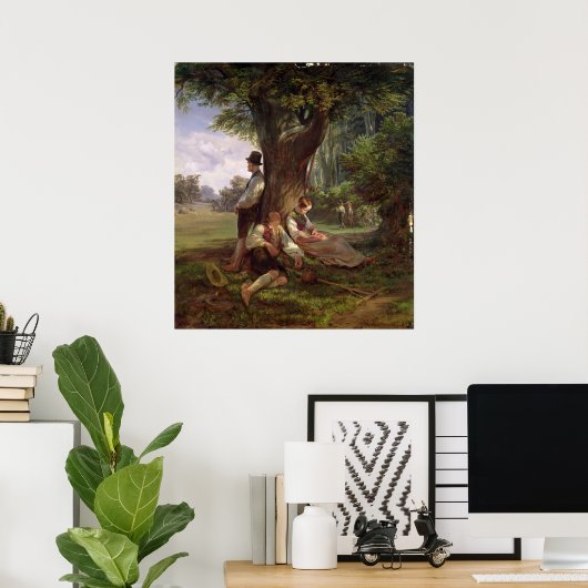 Peasants met een Siesta, 1841 Poster (Thuiskantoor)