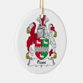 Pease Family Crest Keramisch Ornament (Rechts)