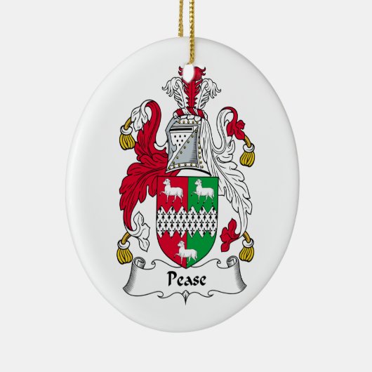 Pease Family Crest Keramisch Ornament (Rechts)